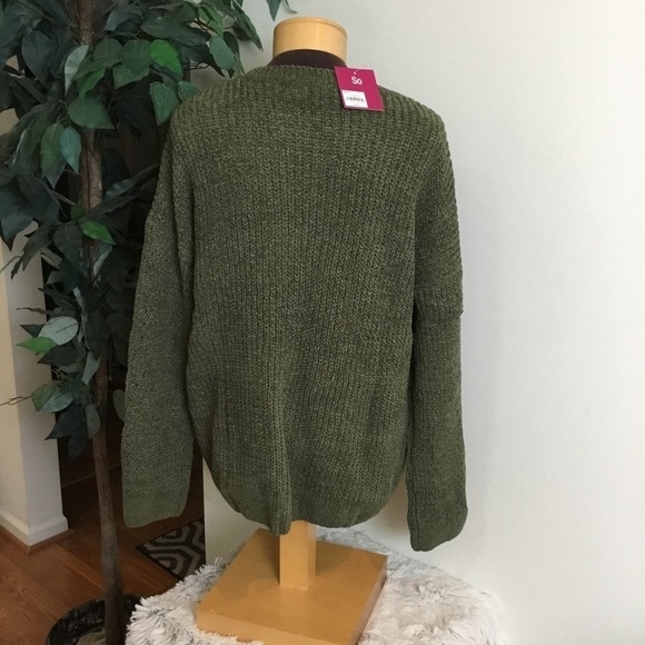 SO Matte Chenill pullover sweater XXL olive NWT - Picture 11 of 11